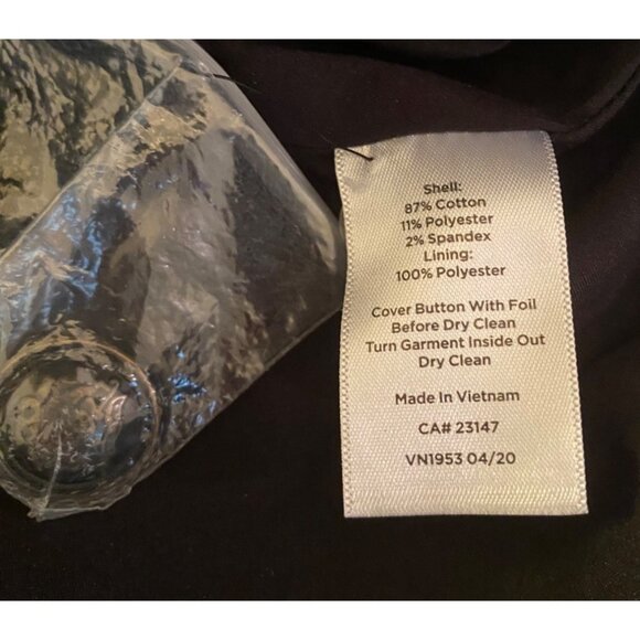 Talbots Black Double-Breasted Jacket Blazer Size 2 - Picture 4 of 9